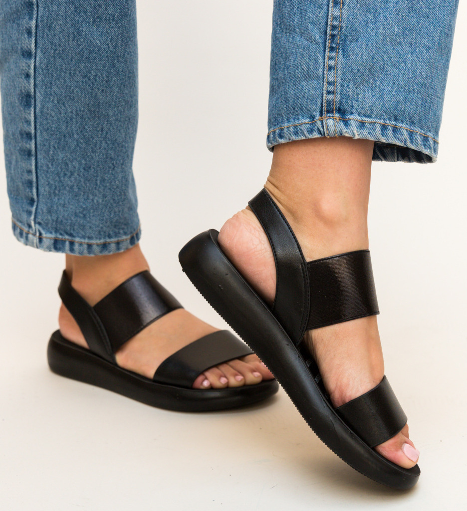 Sandale Cain Negre | Eleganță și Confort - imagine 2