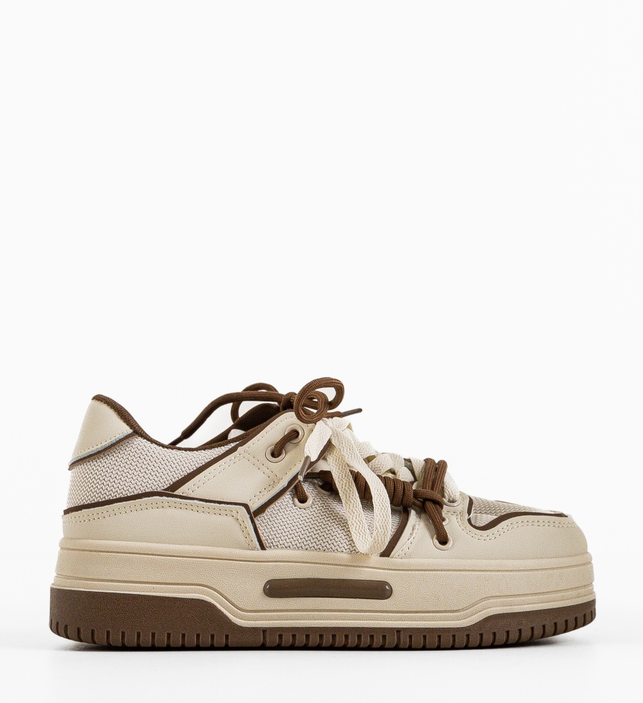 Sneakers Dama Bej Confort | Hammur - imagine 8