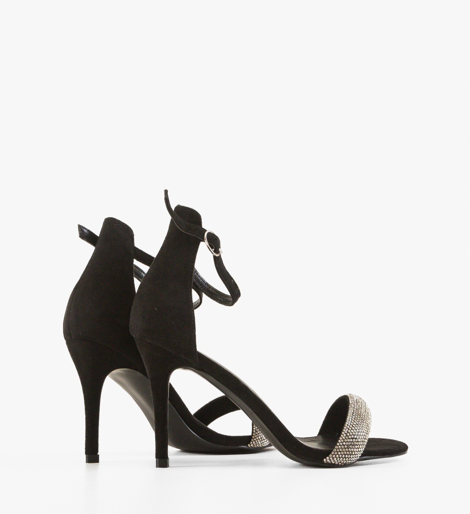 Sandale Riya Negre cu Toc - Eleganță Pură - imagine 3