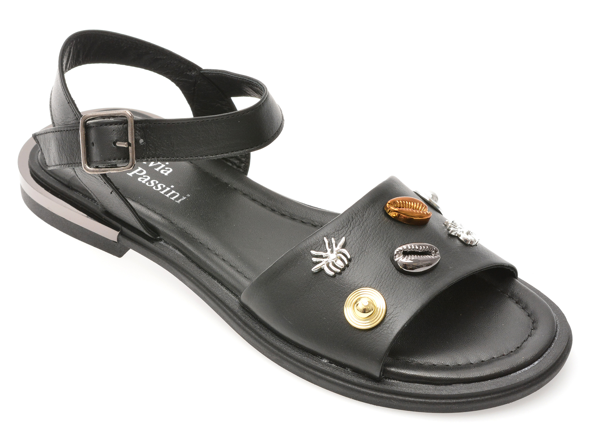 Sandale Flavia Passini Negre | Eleganță și Stil