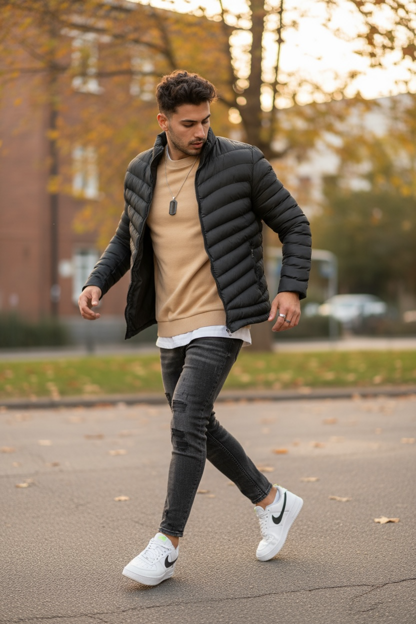 Geaca Barbati Iarna Neagra - Stil si Confort