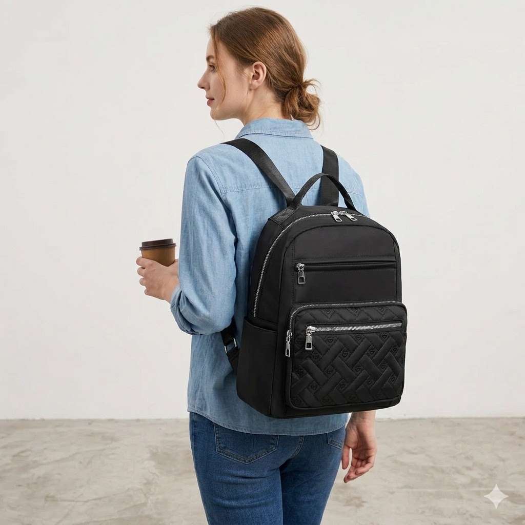 Rucsac Dama Picadili Valerina GT3668 Negru Impermeabil - imagine 2