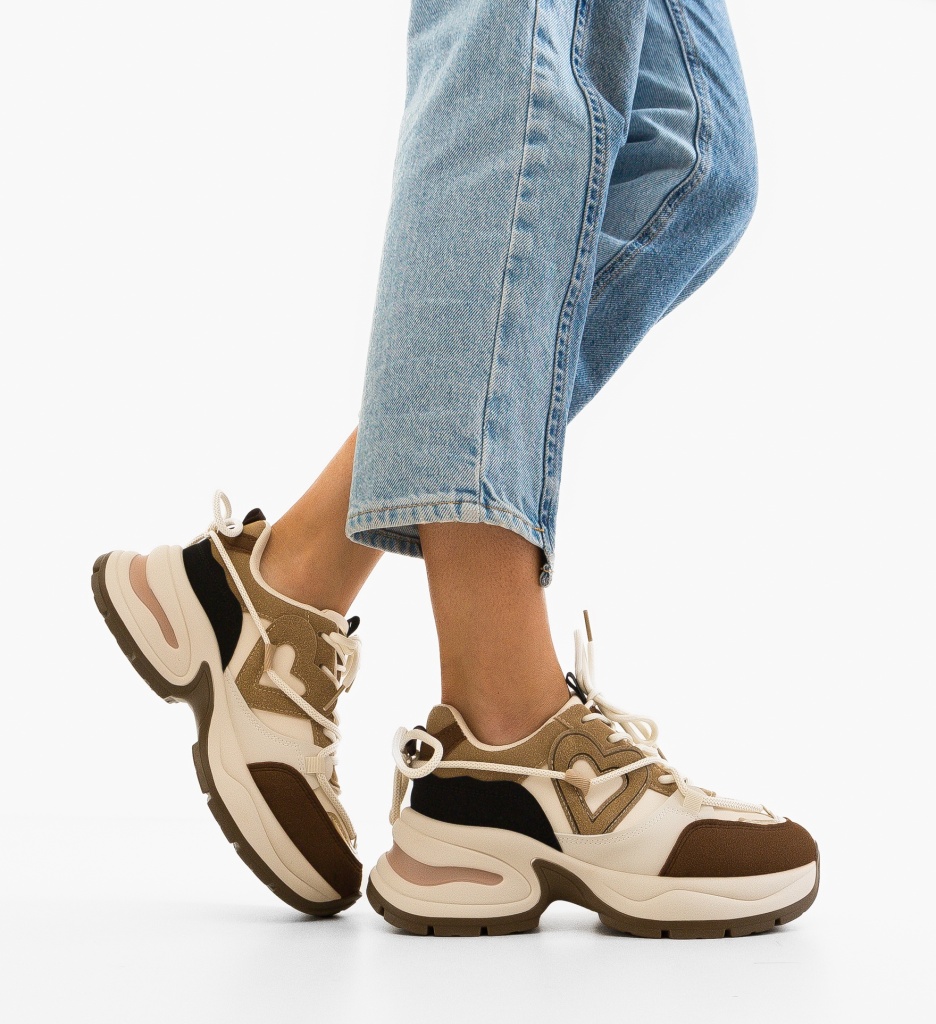 Sneakers Arjun Khaki - Confort și Stil Urban - imagine 2