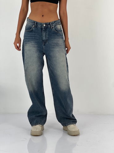 Pantaloni Jeans Miss Poem - Croială Largă