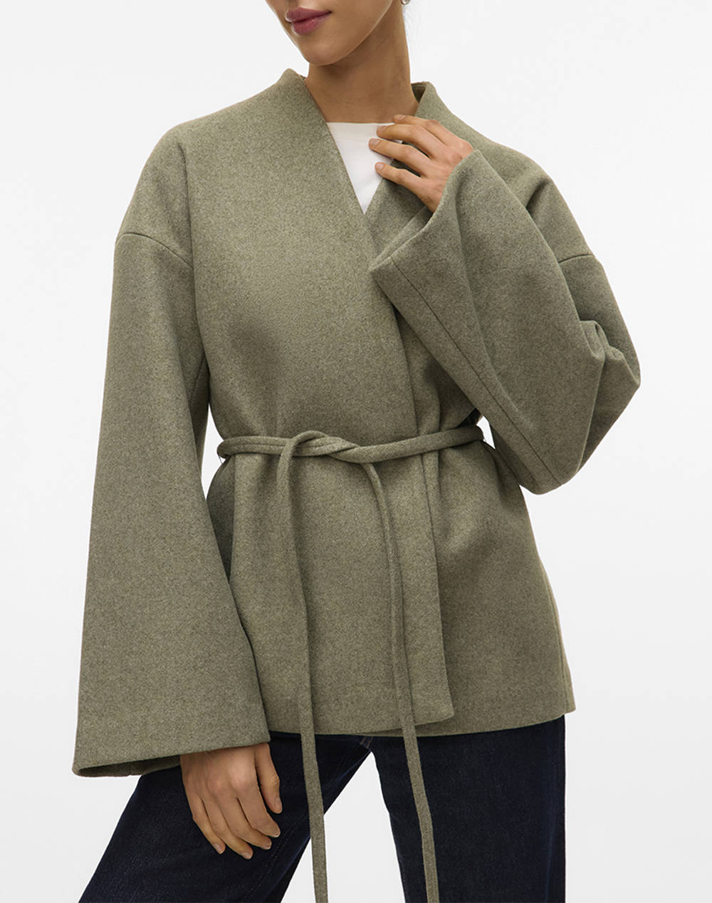 Palton Aware Vero Moda cu Cintură Elegant