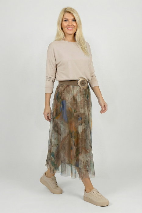 Fusta Clos Tulle Pastelat | Shopika