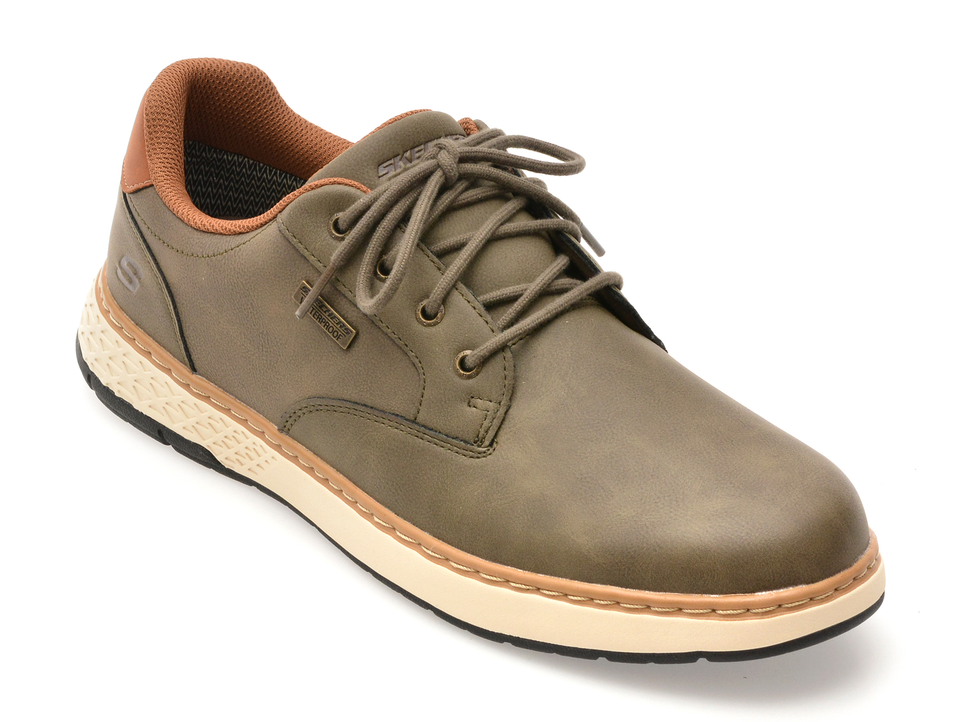 Skechers GARLAN - Pantofi Sport Confort Kaki