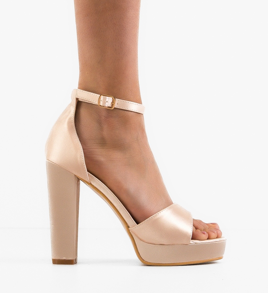 Sandale Clara Bej cu Toc Elegant | Comfort Premium - imagine 5