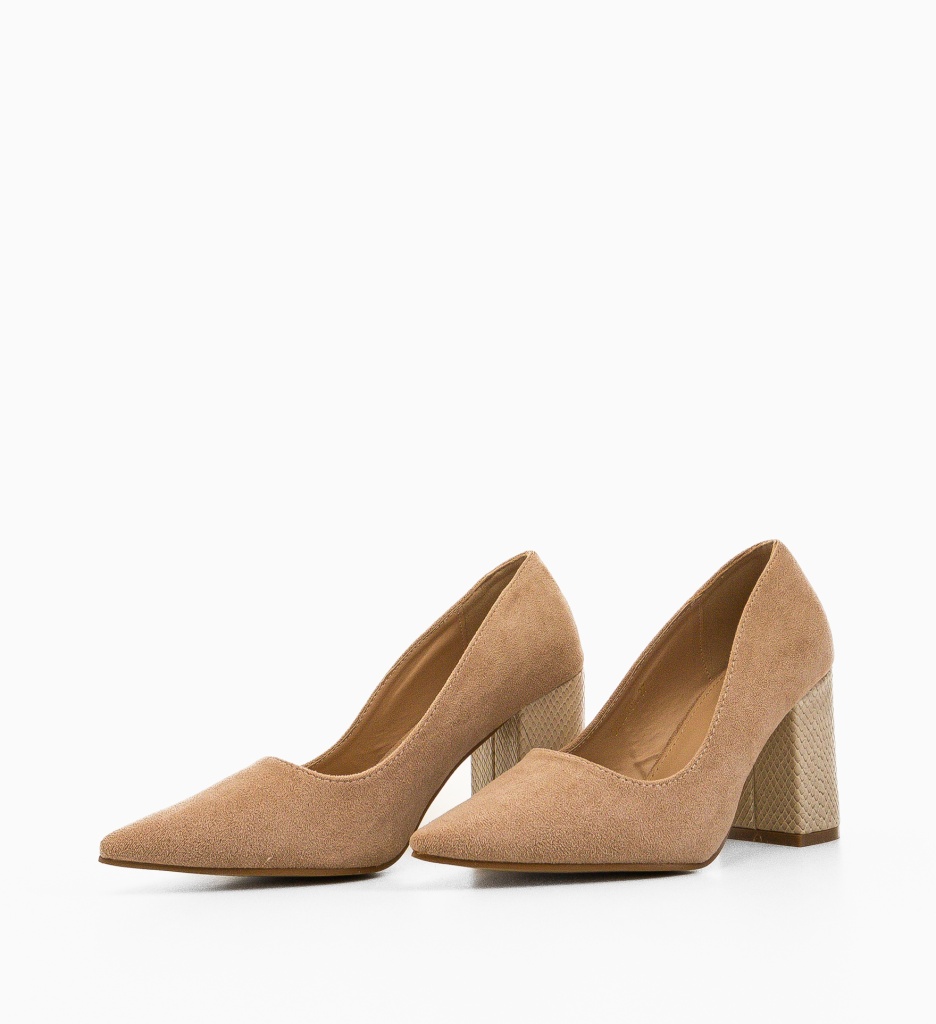 Pantofi Codillan Bej Eleganți cu Toc - imagine 11