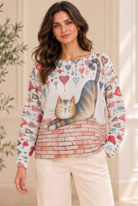 Bluza Fluture Pisici Shopika - Design Elegant - imagine 2