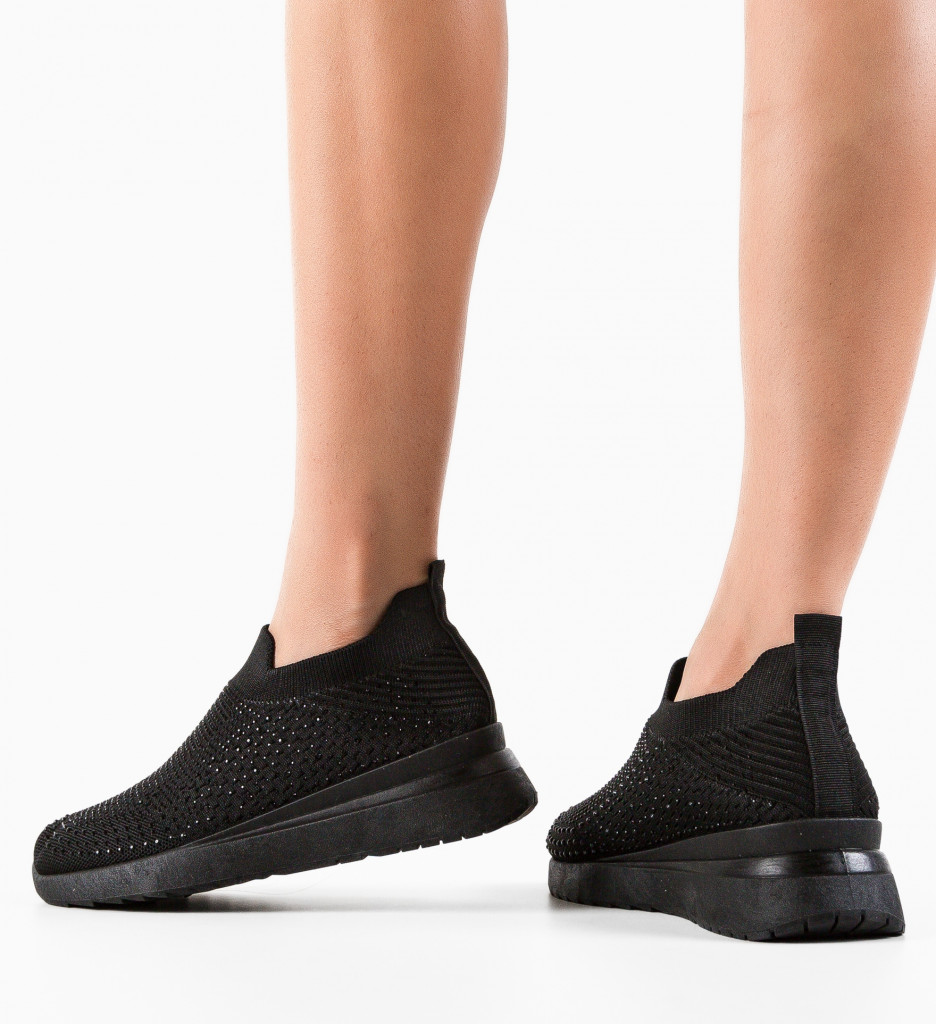 Sneakers dama Reach Negru | Confort Stilat