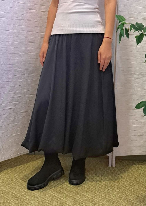 Fusta Neagra Eleganta Midi Gogosar | Shopika