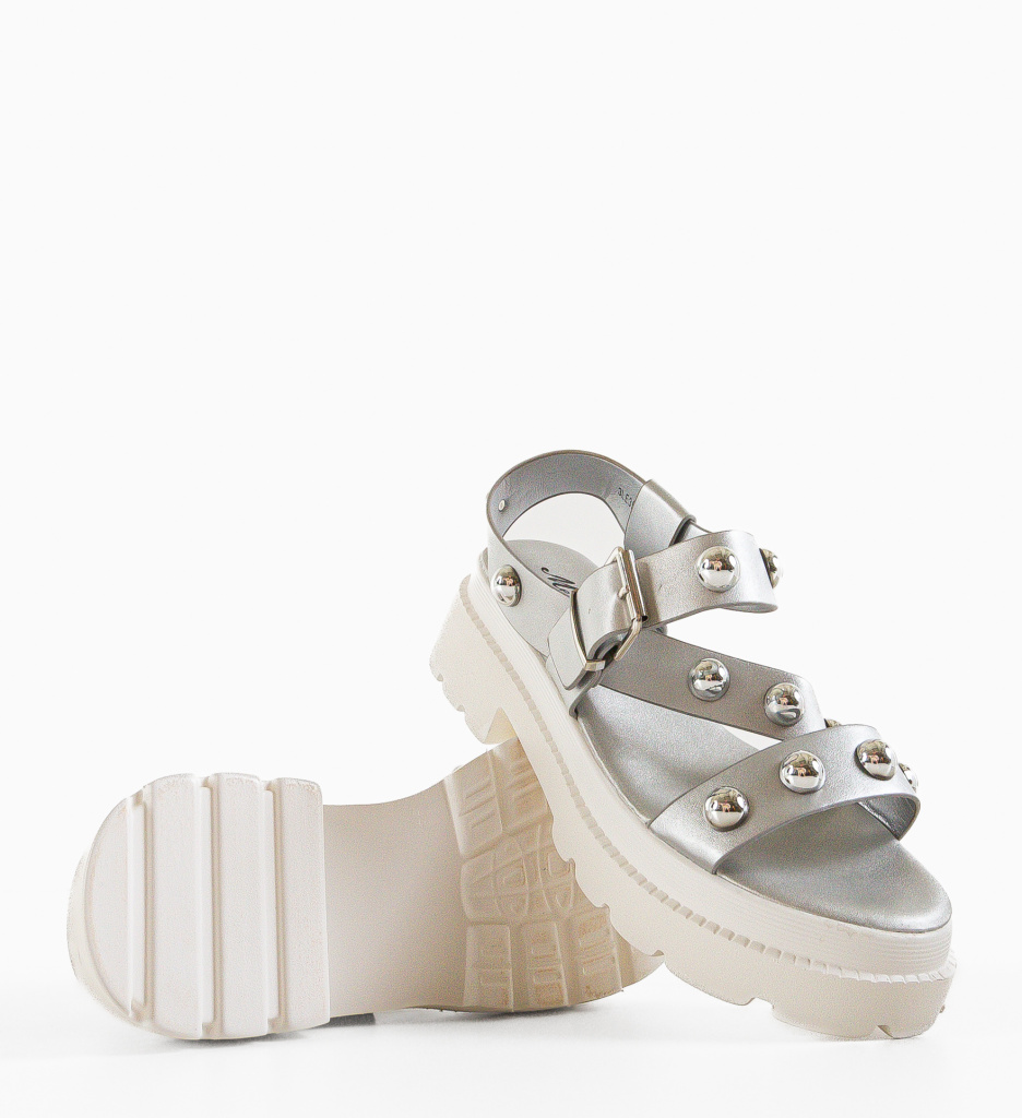 Sandale Dama Argintii Elegante - Spotor - imagine 7
