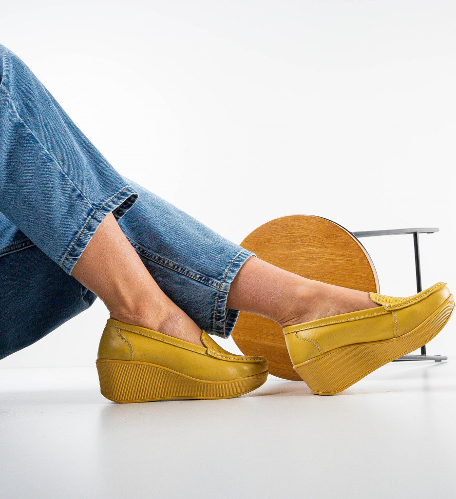 Pantofi Ely Galbeni | Confort Casual