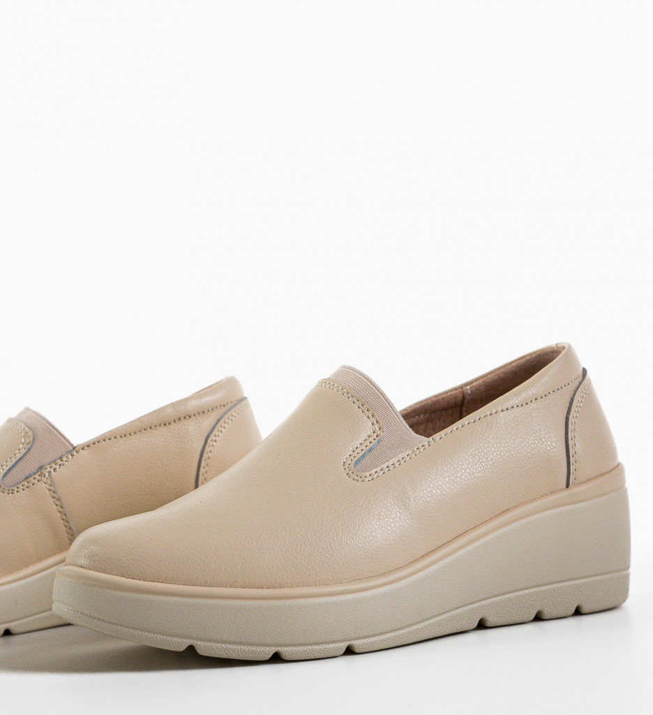 Pantofi Casual Yanam Bej - Confort & Stil - imagine 6