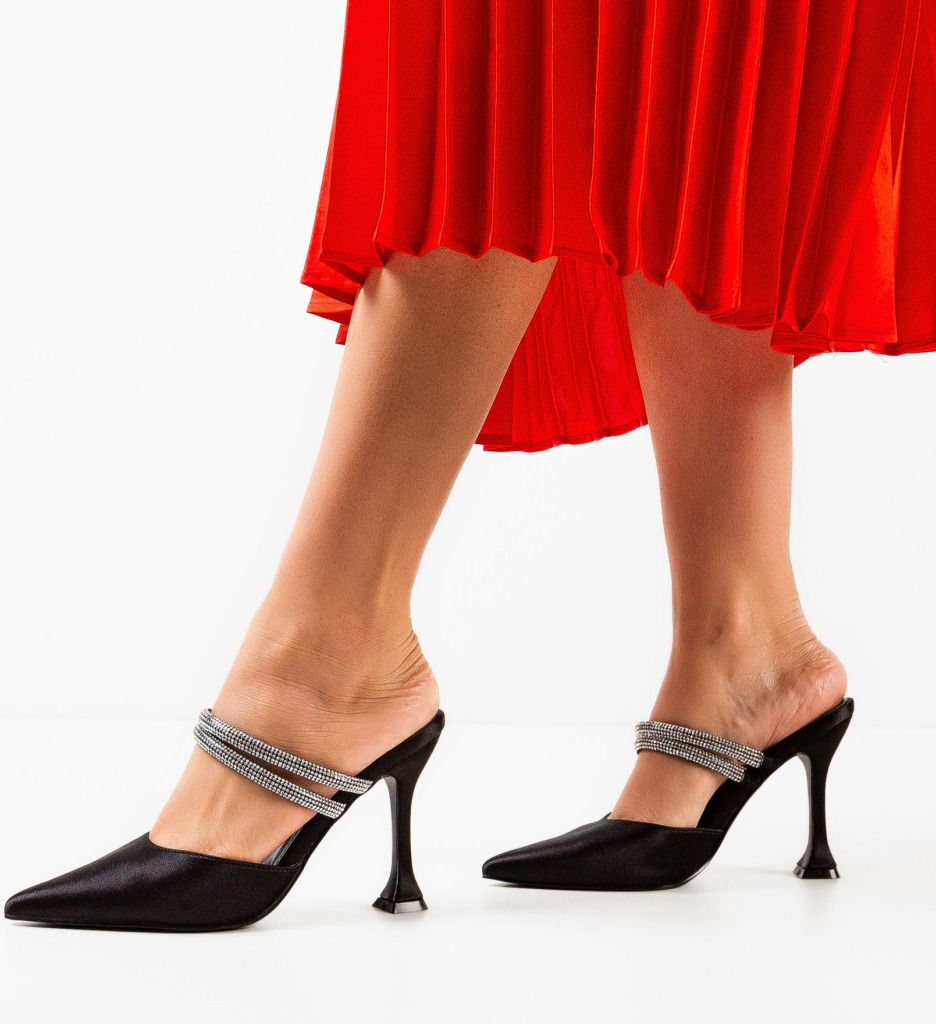 Pantofi cu Toc Manyla Negri - Eleganță Asigurată - imagine 2