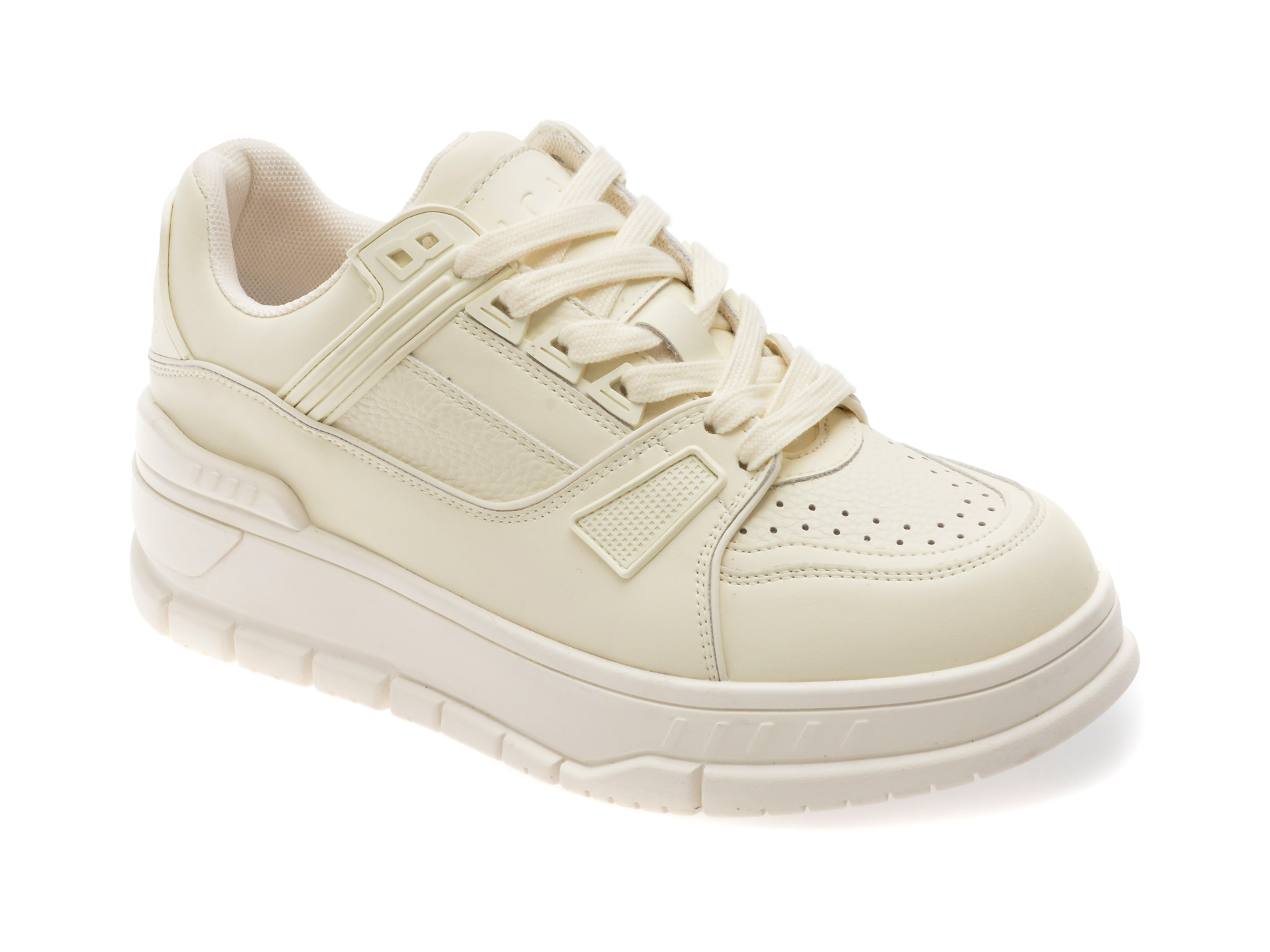 Pantofi Sport Epica Albi, Piele Ecologica