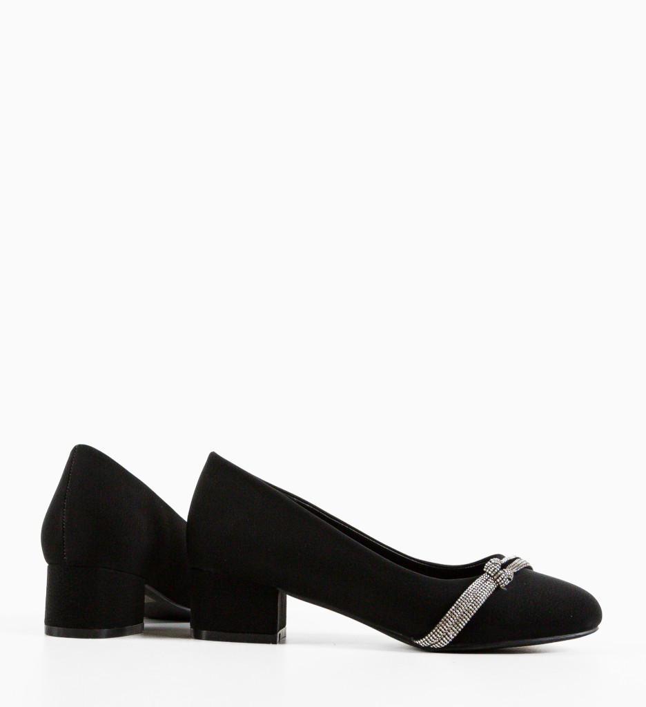 Pantofi dama Turen Negri cu toc elegant - imagine 5