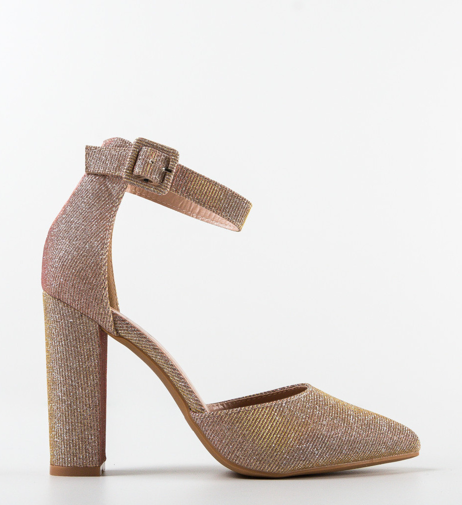 Pantofi Dama Ruben Aurii cu Toc Eleganți - imagine 4