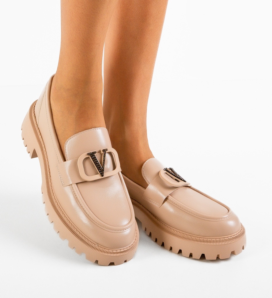 Pantofi Casual Dama Ejiro Bej | Confort & Stil - imagine 3