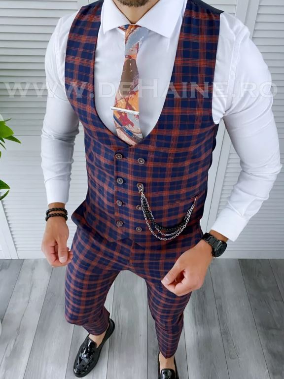 Pantaloni Barbati Eleganti Conici Moderni