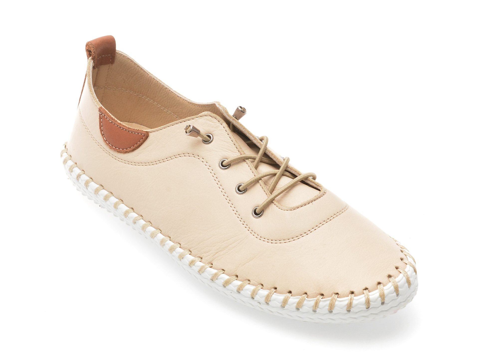 Pantofi EVIDA din Piele Naturală | Bej