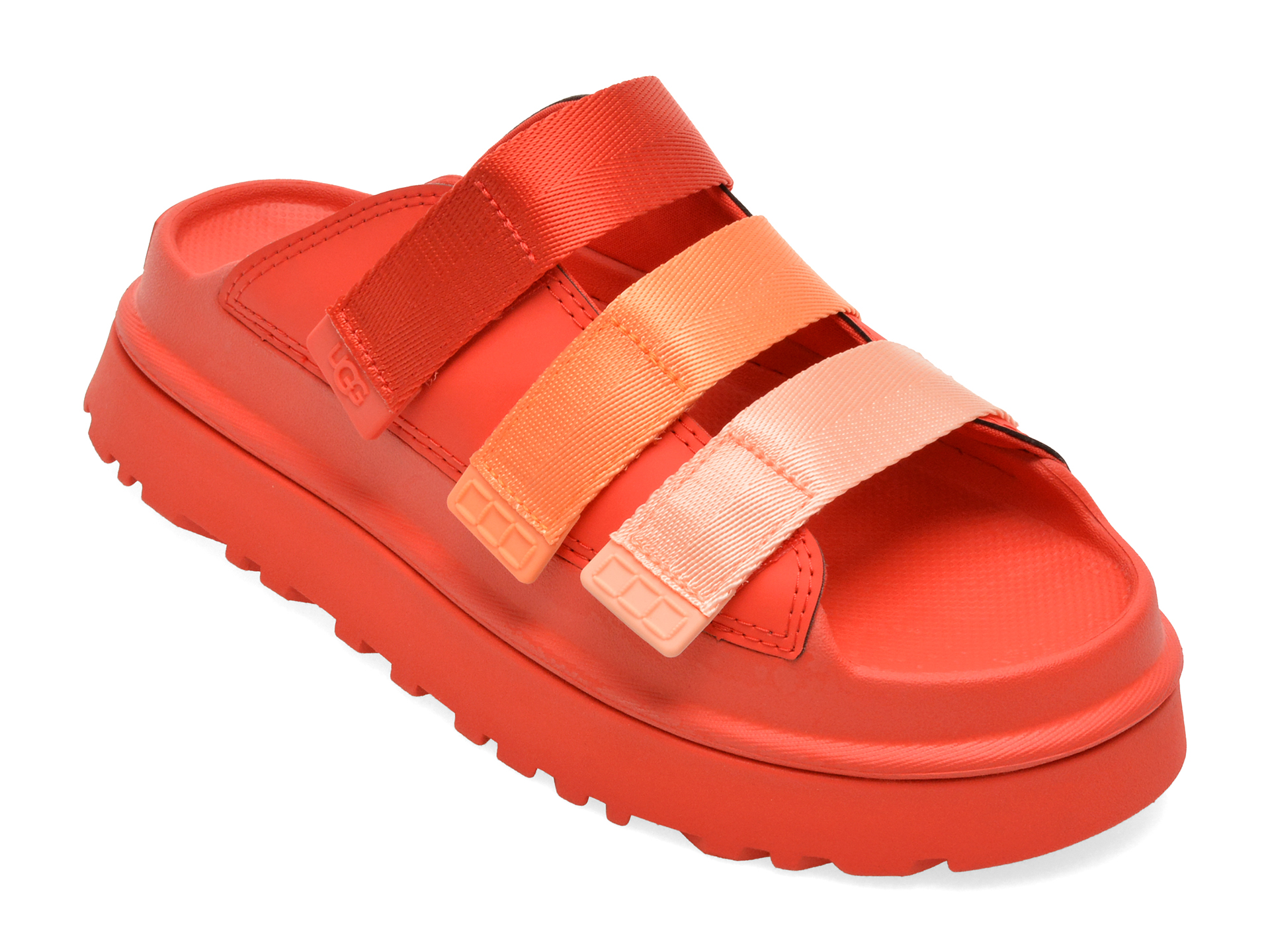 Papuci UGG Goldenglow Slide Rosii din Piele Ecologica