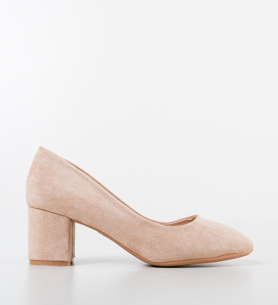 Pantofi Dalex Nude cu Toc Eleganți - imagine 4