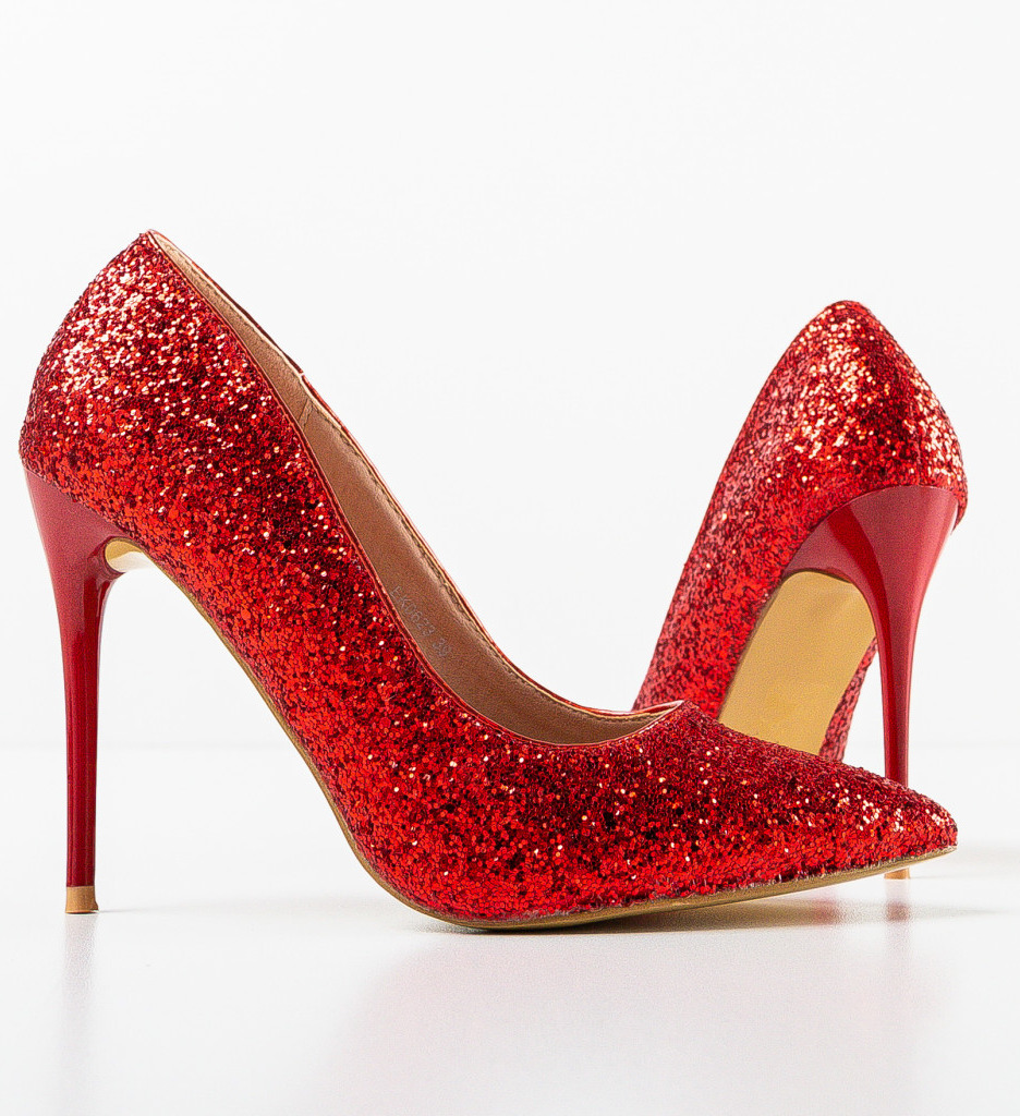 Pantofi cu Toc Samiya Rosii - Eleganță - imagine 5