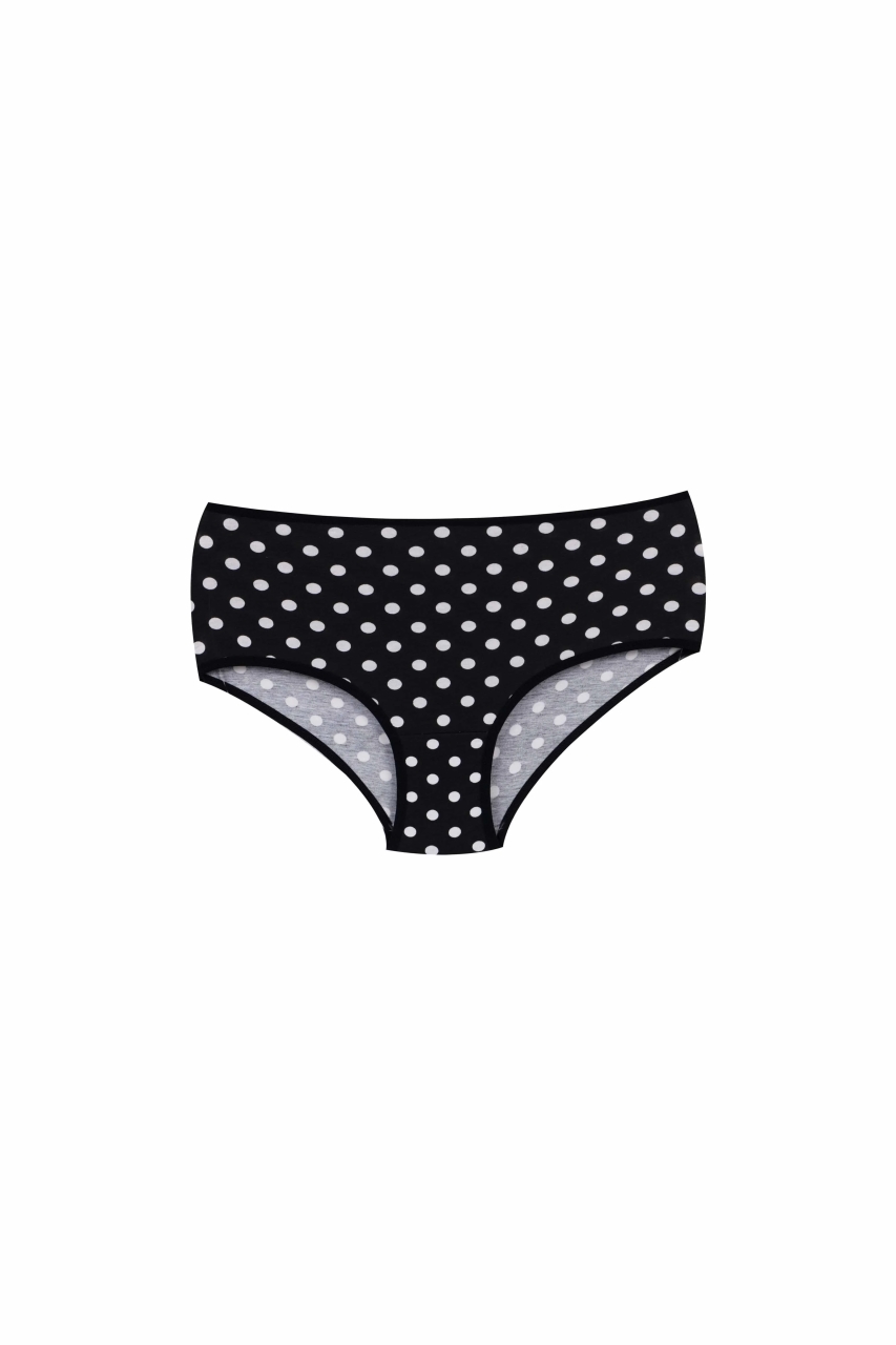 Set 5 Chiloți Dama Picadili Bumbac Crem/Negru - imagine 6