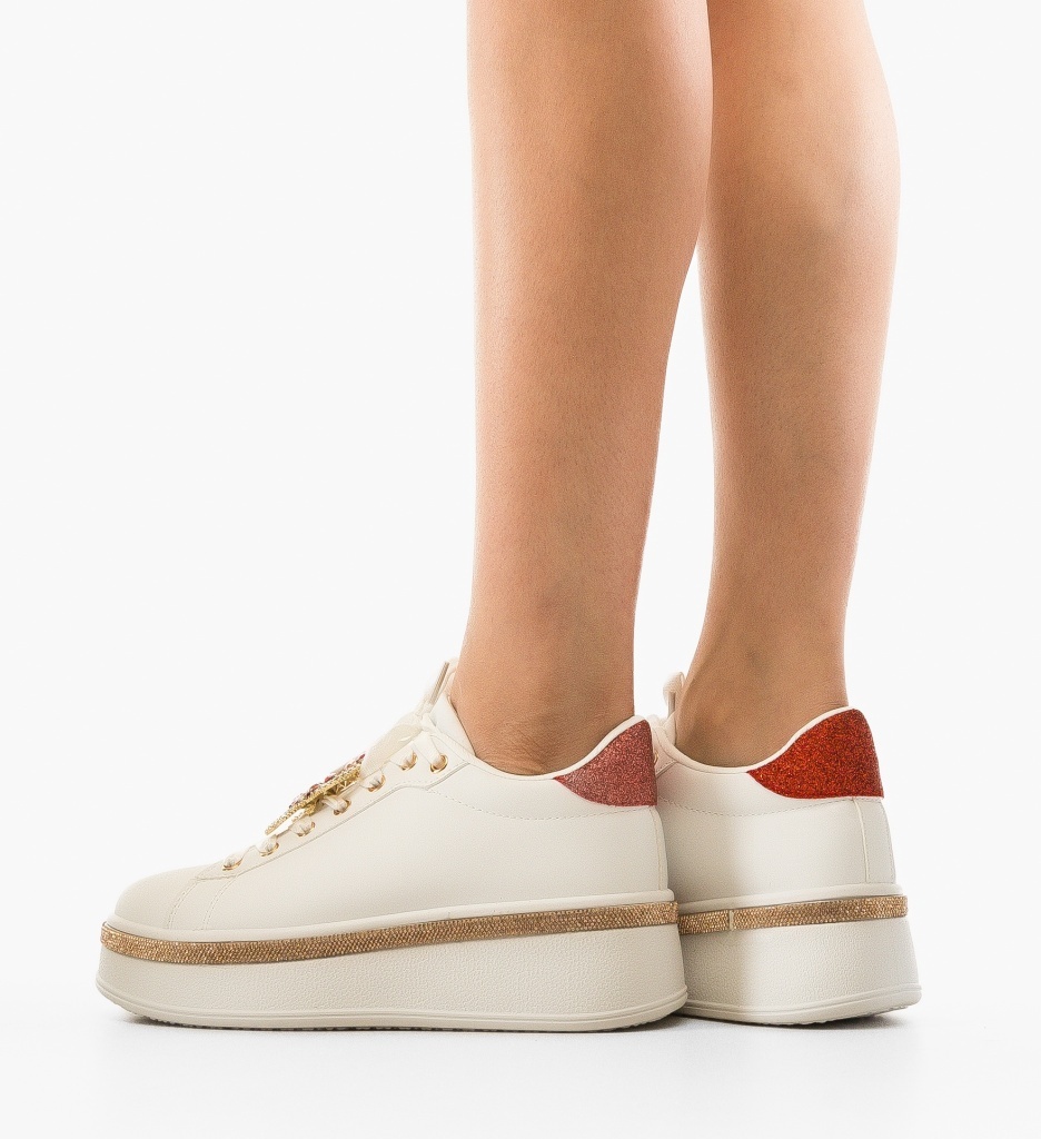Sneakers Dama Weland Rosii | Confort și Stil - imagine 2