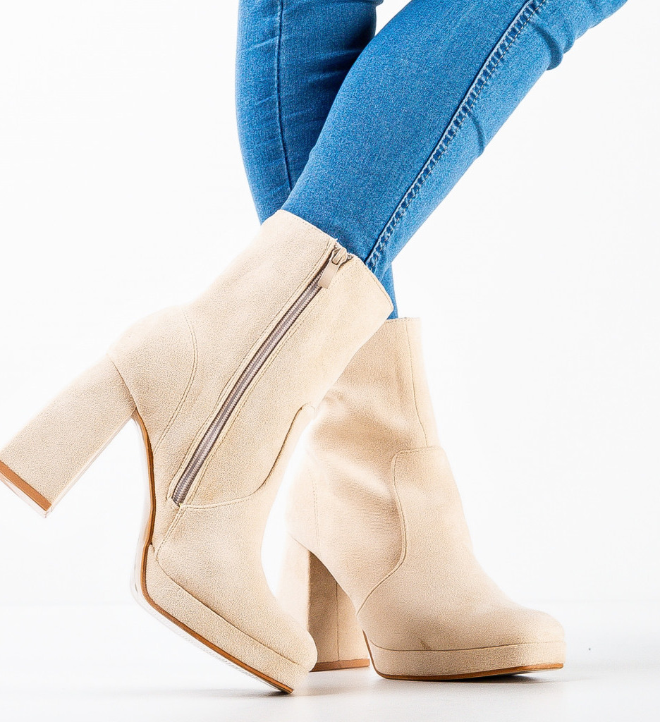 Botine Dama Abbey Bej | Eleganță și Confort