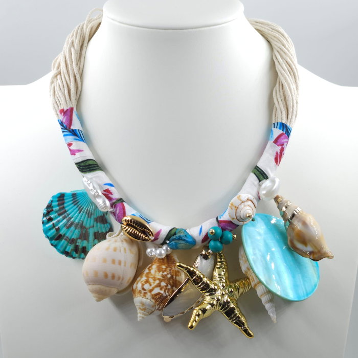 Colier Marin Turcoaz Shopika | Design Resort Elegant