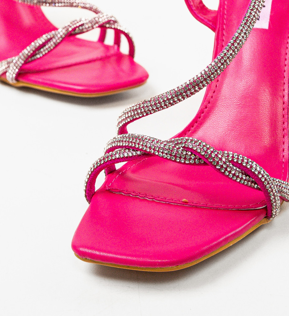 Sandale cu Toc Chaggit Fuchsia - Eleganță Asigurată - imagine 5