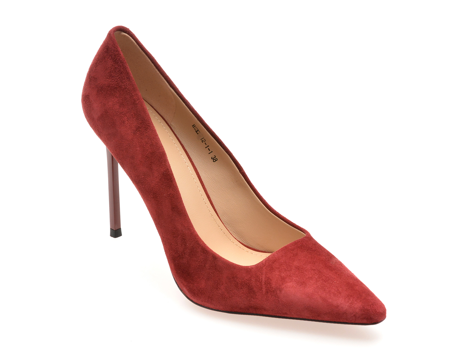 Epica Pantofi Rosii Eleganti Piele Intoarsa Premium