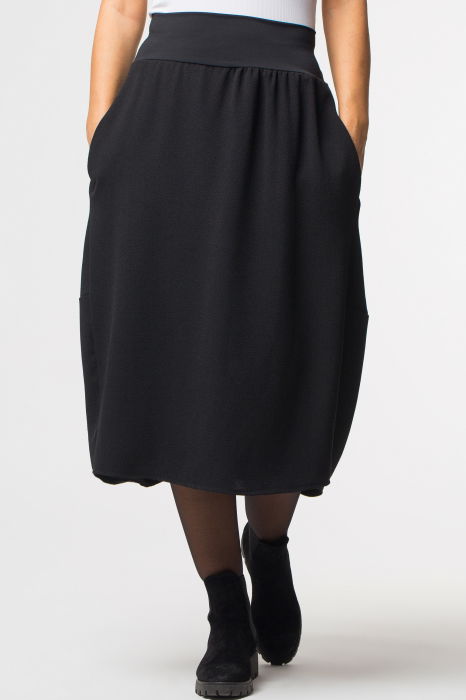 Fusta neagra tip lalea Shopika | Elegantă