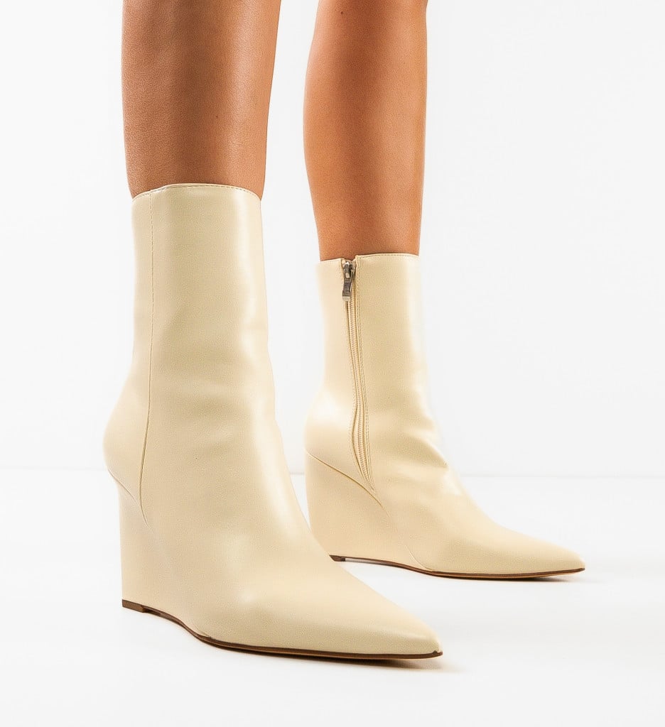 Botine Dama Delila Bej - Eleganță și Confort - imagine 2