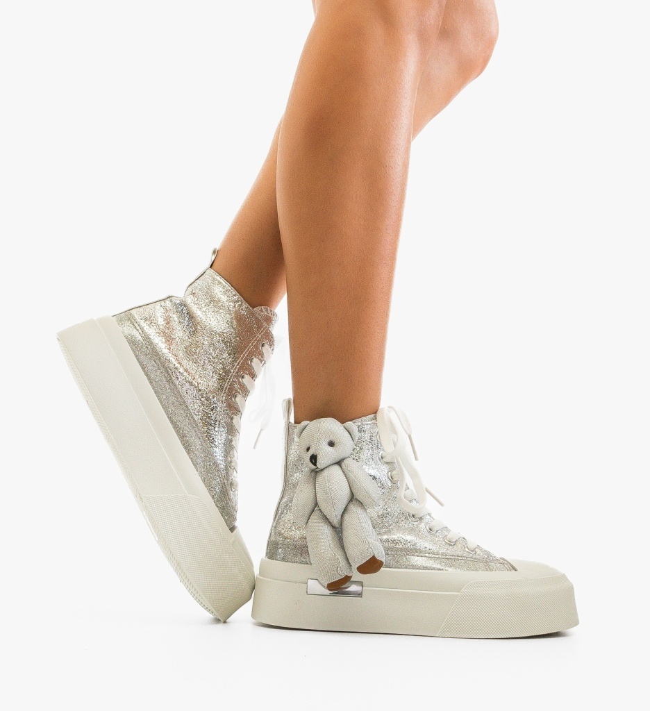 Sneakers Dama Serena Argintii - Stil și Confort