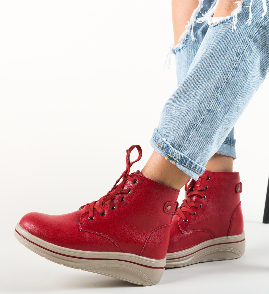 Pantofi Casual Lakiob Rosii - Confort & Stil - imagine 3