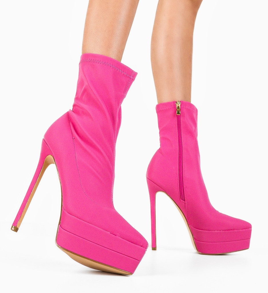 Botine Dama Kato Fuchsia - Eleganță și Stil - imagine 3