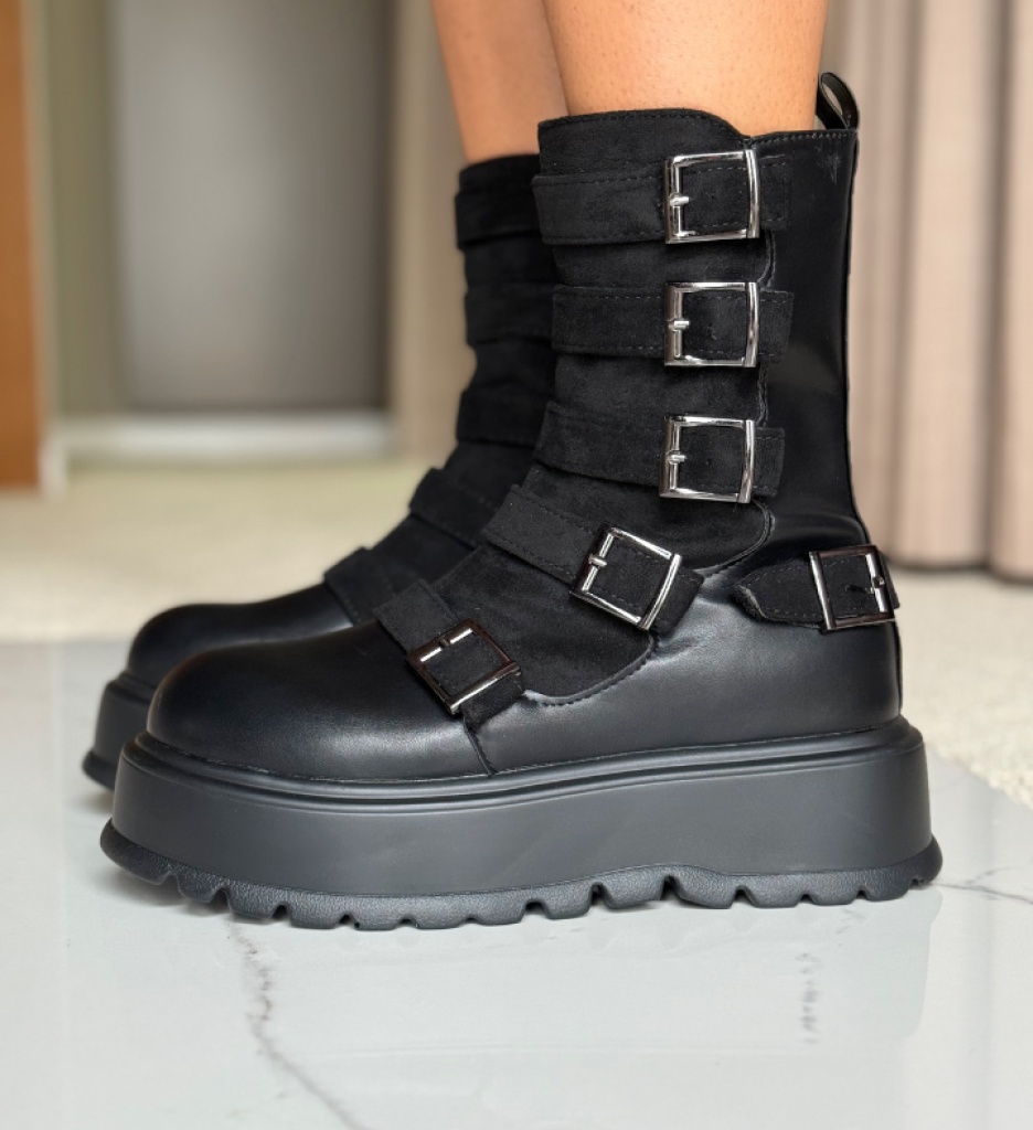 Ghete Dama Varaga Negre - Stil și Confort