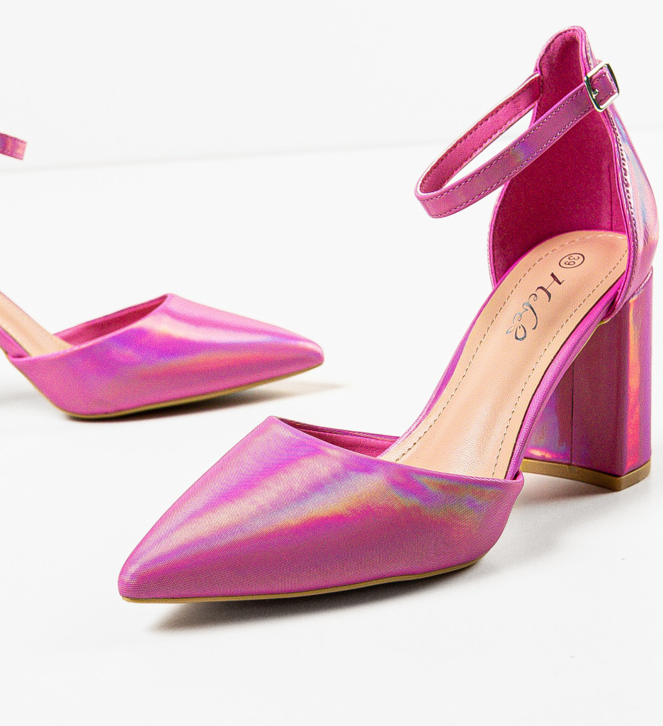 Pantofi dama Hugo Fuchsia cu Toc Eleganți - imagine 6
