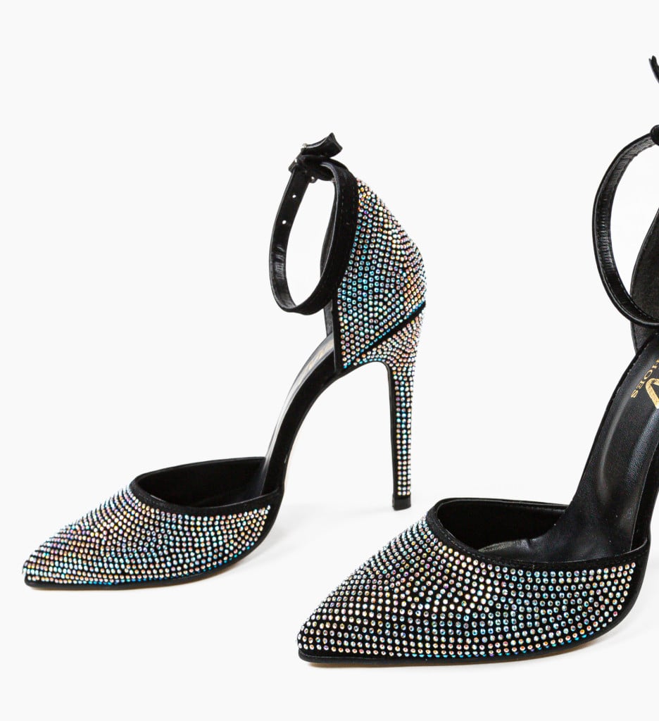 Pantofi Dama Uzinan Negri cu Toc Eleganți - imagine 7