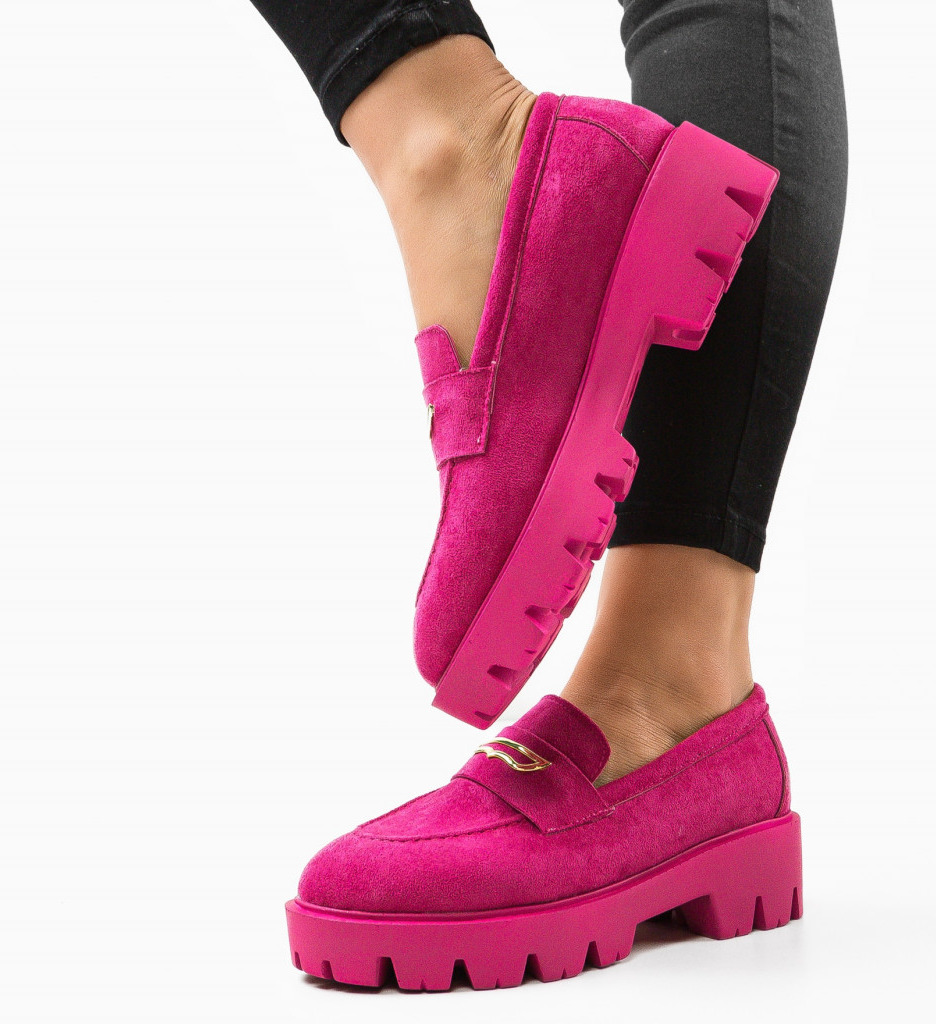 Pantofi Casual Beikrols Fuchsia - Confort și Stil - imagine 3