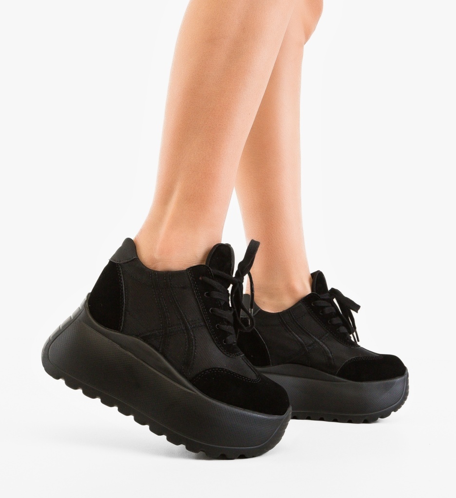 Sneakers Dama Torina Negri - Confort și Stil Sport