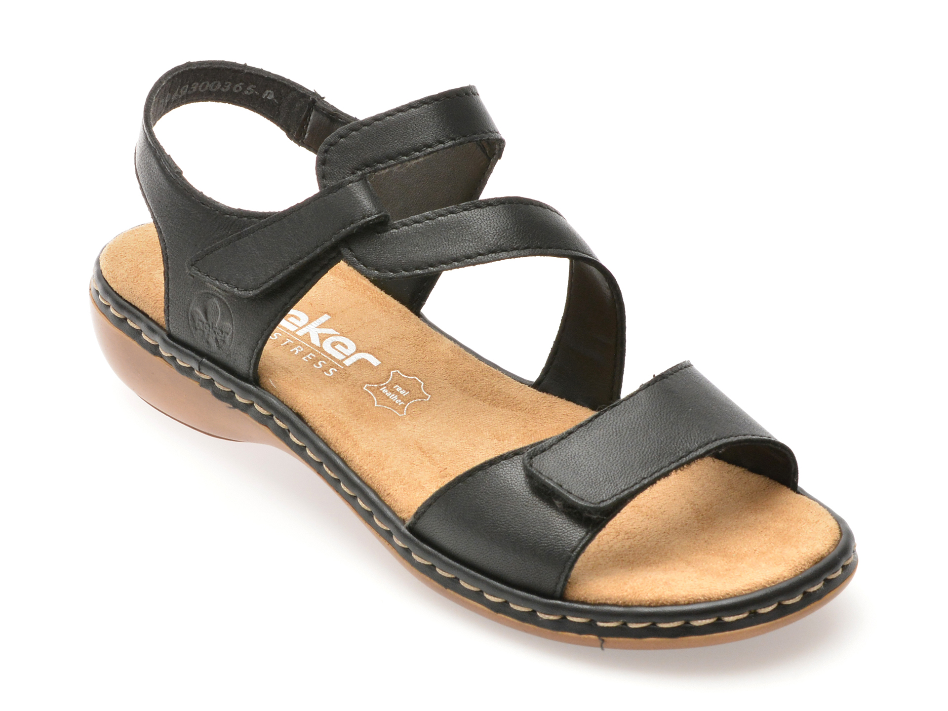 Sandale Rieker 659C7 Negre | Piele si Confort