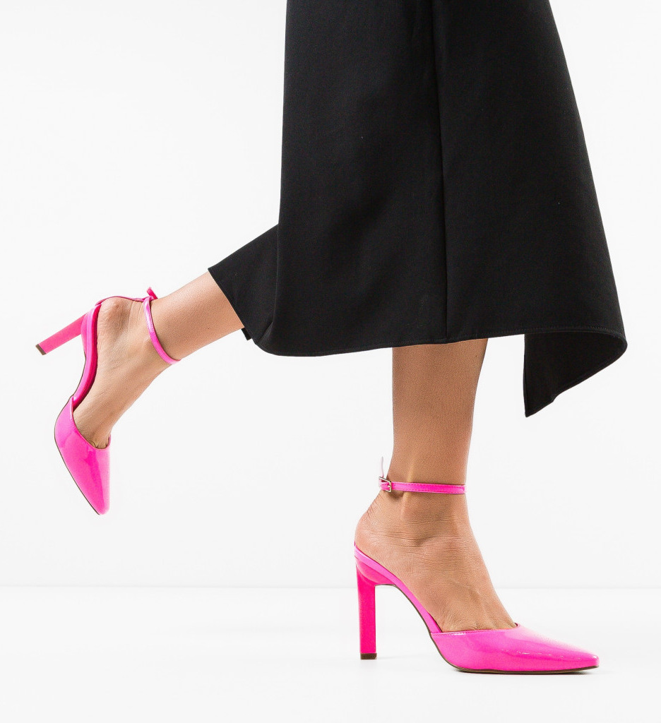 Pantofi Hayden Roz cu Toc Elegant - Stil Feminin - imagine 3