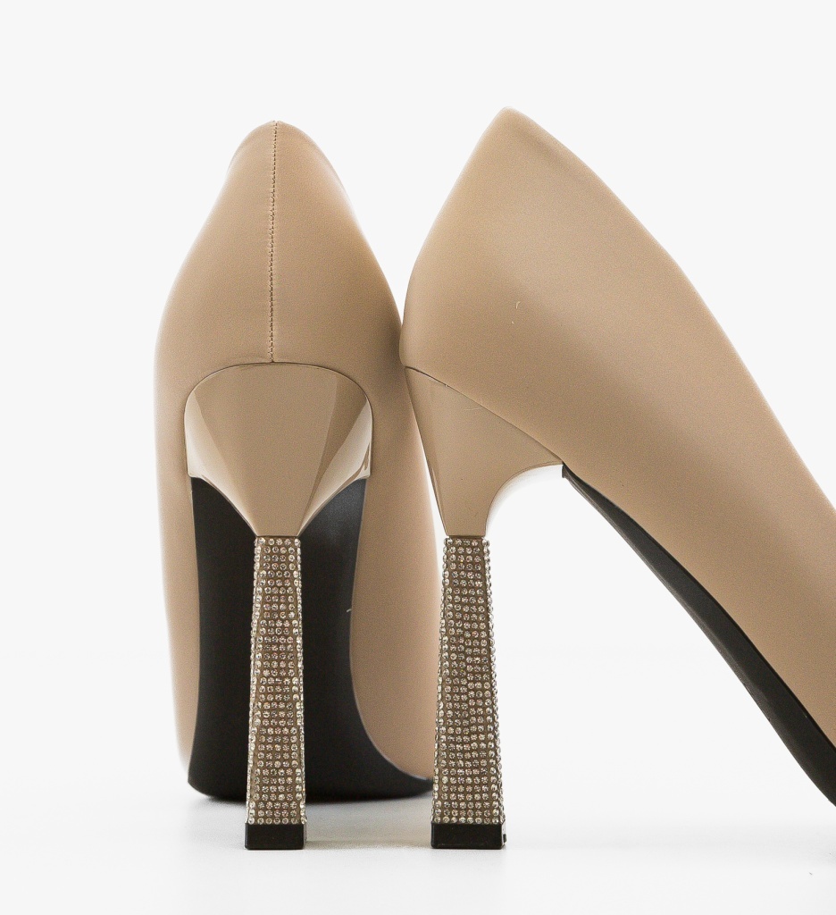 Pantofi cu toc Karem Bej Eleganți și Confortabili - imagine 5