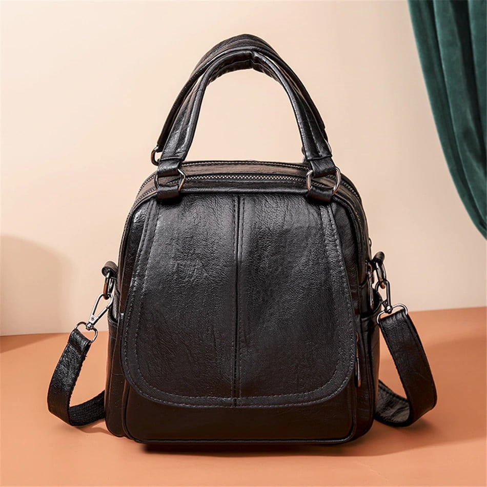 Rucsac Dama Pfy Bernedita Negru, 2-in-1 - imagine 3