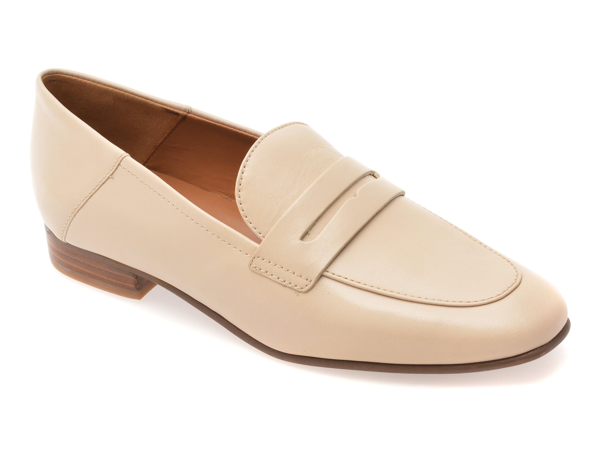 Mocasini Geox D552EA Bej Piele Naturală Confort